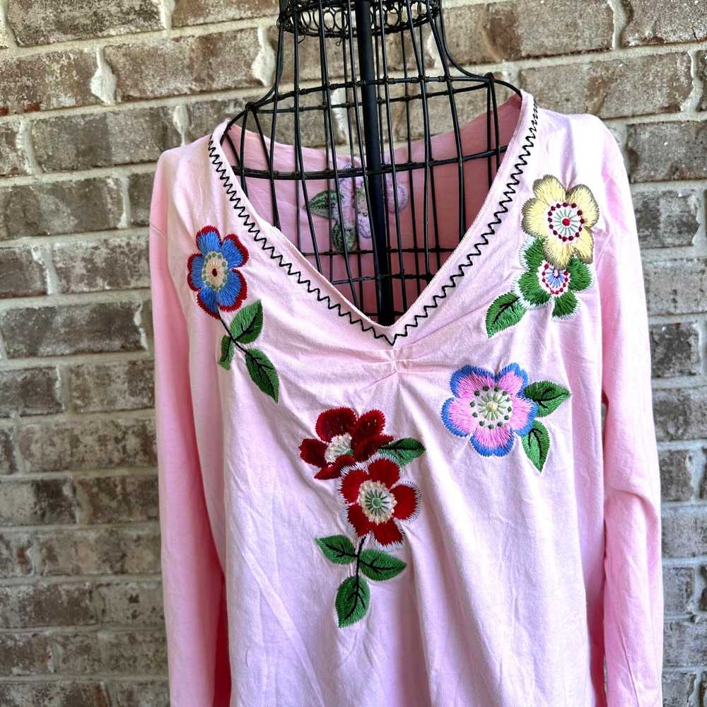 Art × Streetwear × Vintage Embroidered Floral Top… - image 2