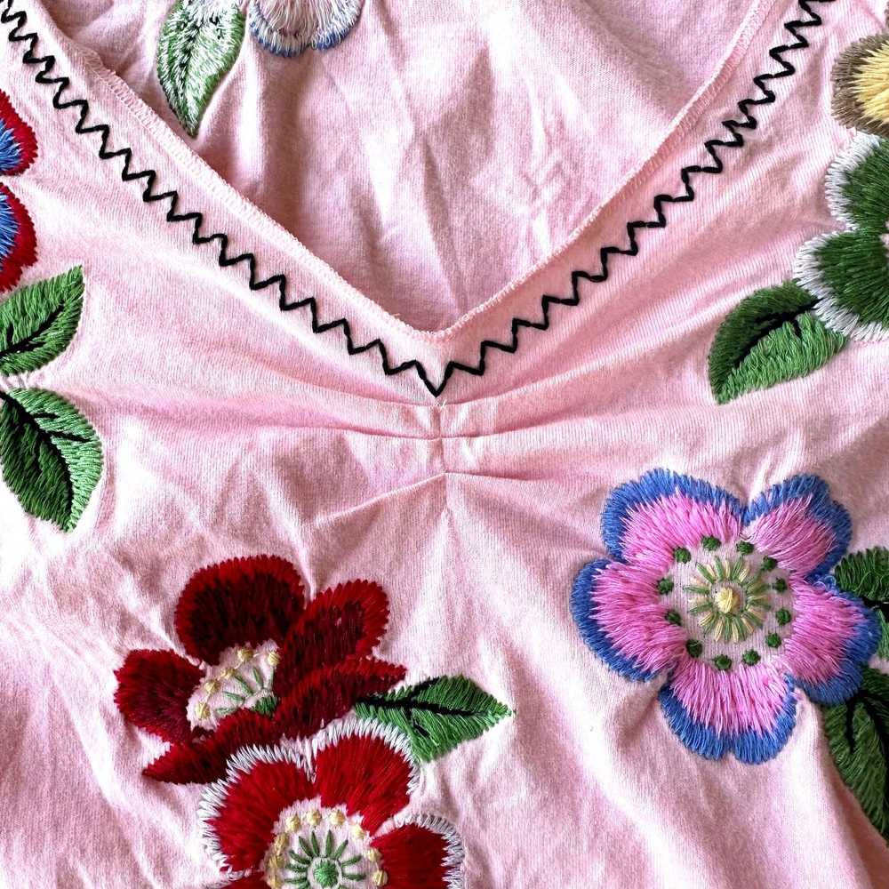 Art × Streetwear × Vintage Embroidered Floral Top… - image 3