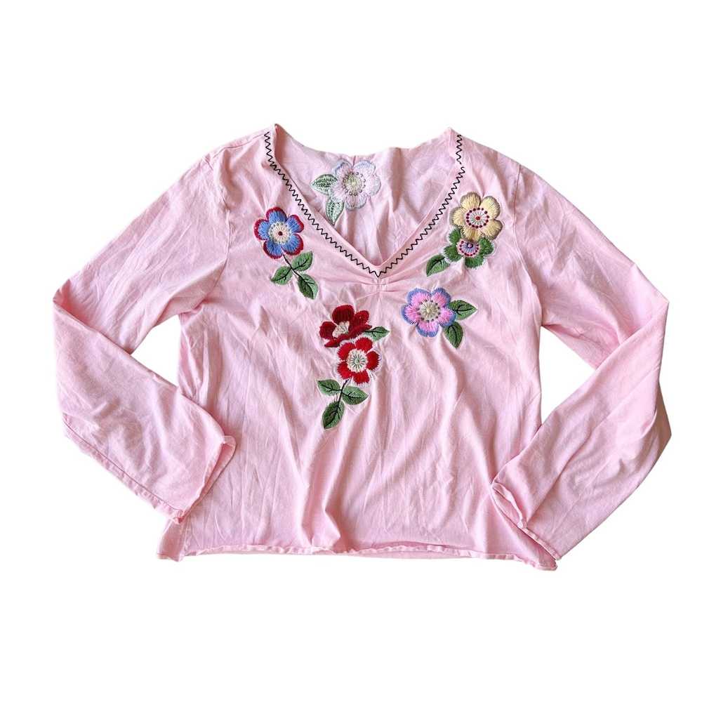 Art × Streetwear × Vintage Embroidered Floral Top… - image 5