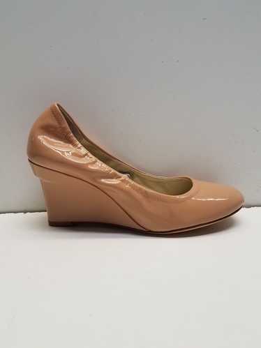 Vera Wang Lavender Label Nude Leather Tan Wedges S