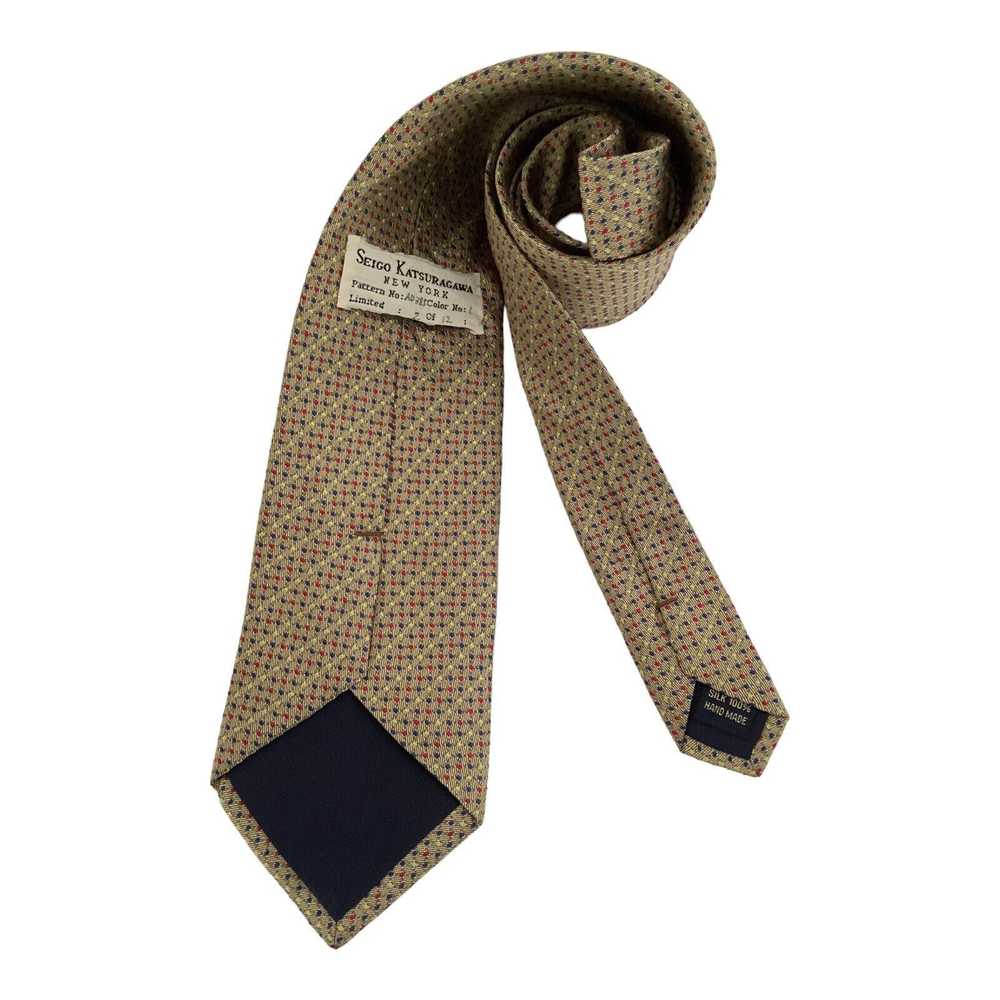 Seigo SEIGO Striped Tie Hand Made Japan 59"-3.5" … - image 3