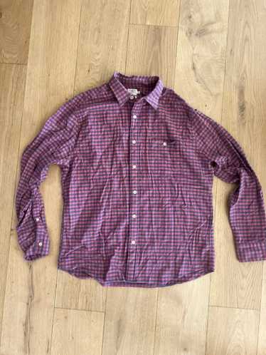 Faherty Faherty brand pink/red and blue gingham s… - image 1