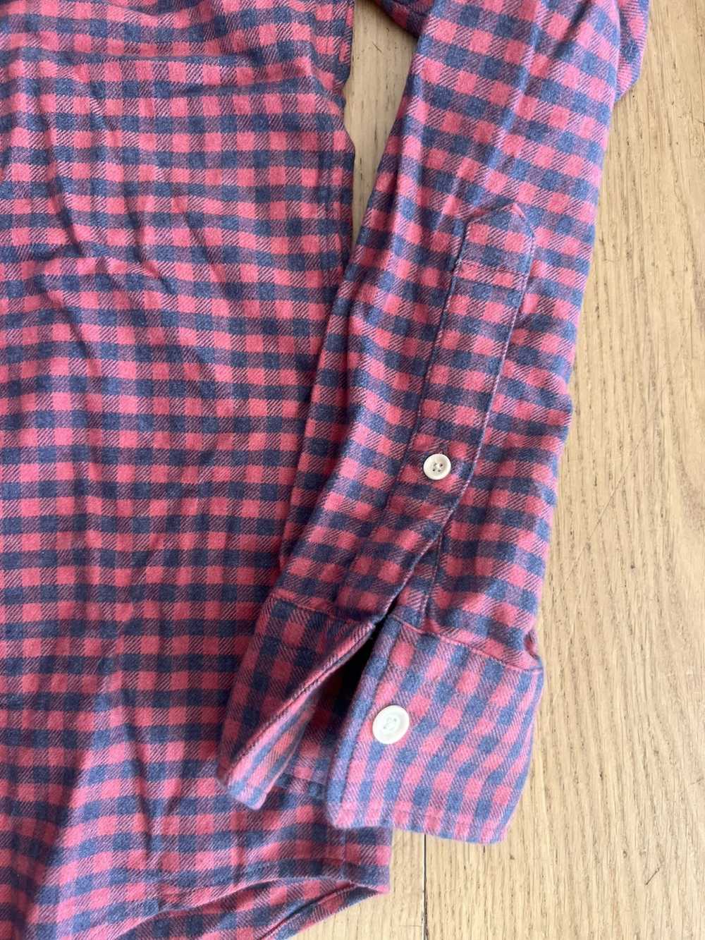 Faherty Faherty brand pink/red and blue gingham s… - image 4