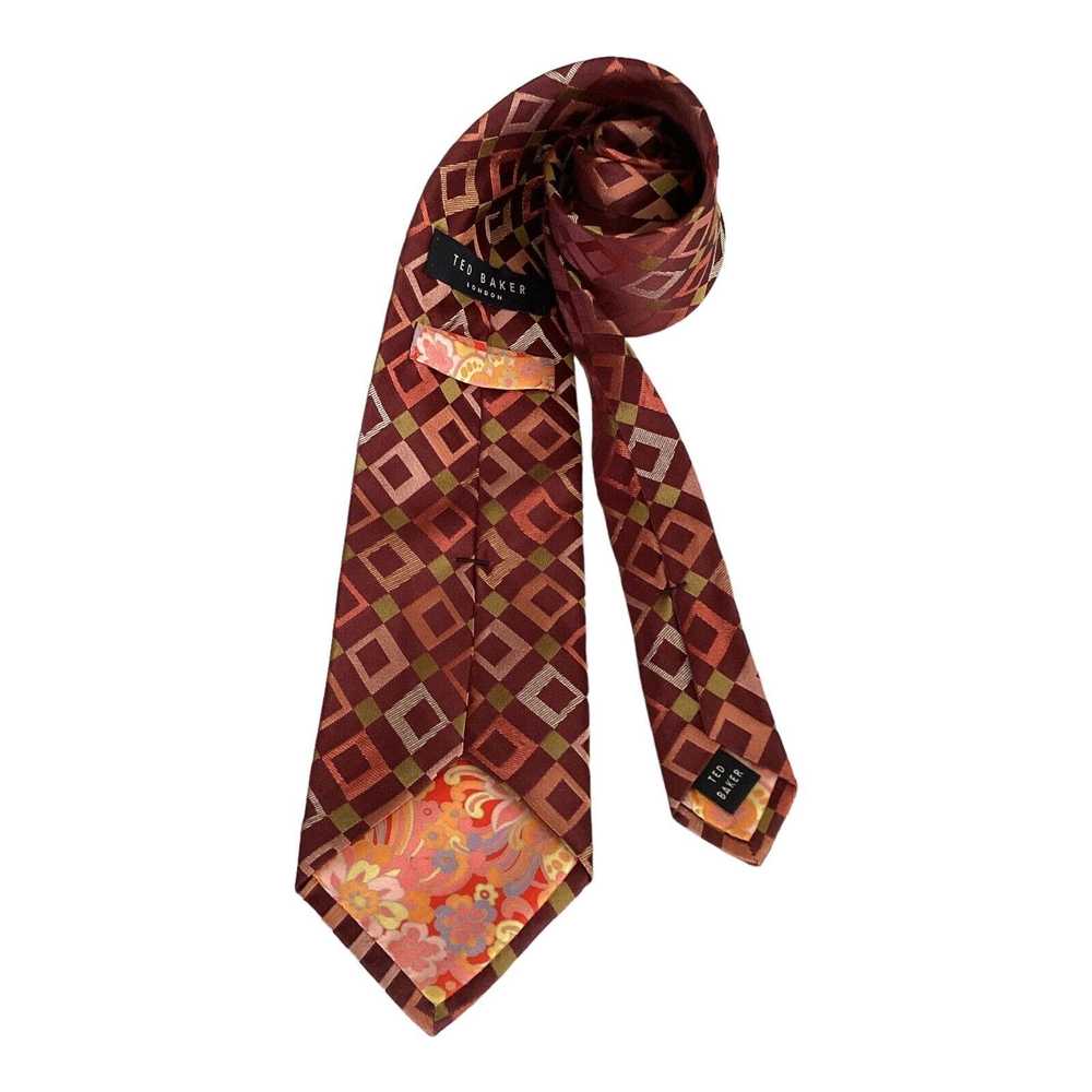 Ted Baker TED BAKER Geometric Silk Tie Hand Made … - image 3