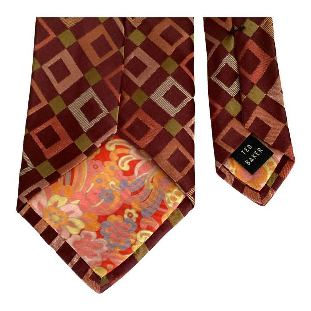 Ted Baker TED BAKER Geometric Silk Tie Hand Made … - image 6
