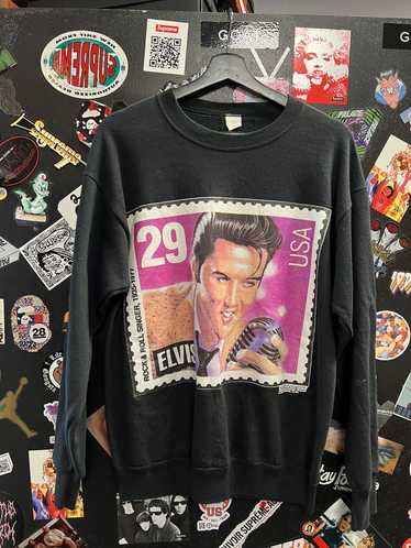 Vintage Vintage Elvis Postage Stamp Sweater - image 1