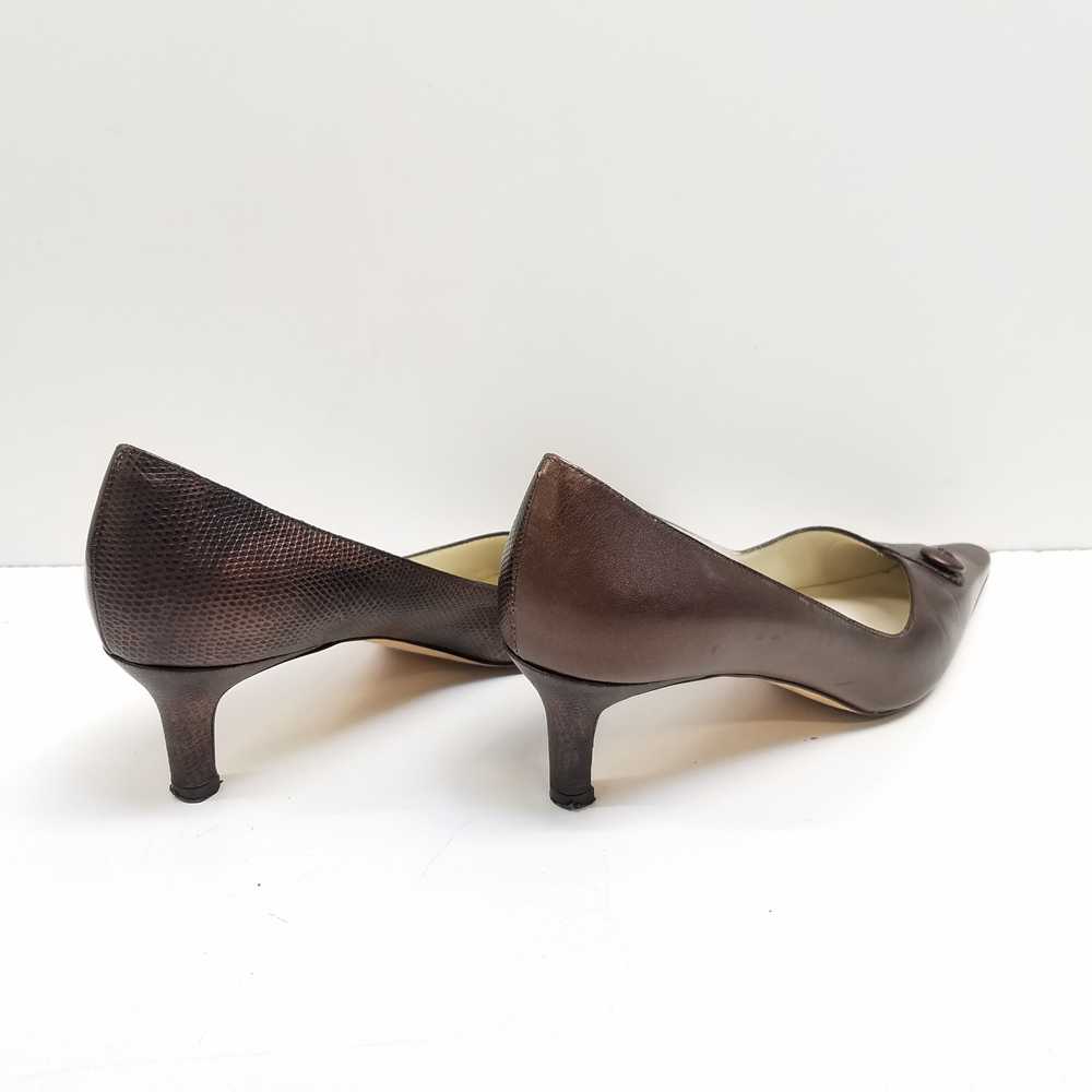 Amalfi Women's Brown Leather Heels Size 7 - image 4