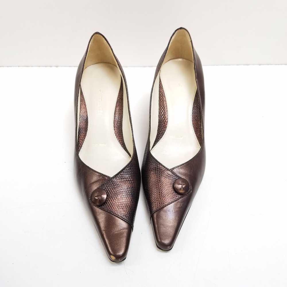 Amalfi Women's Brown Leather Heels Size 7 - image 5