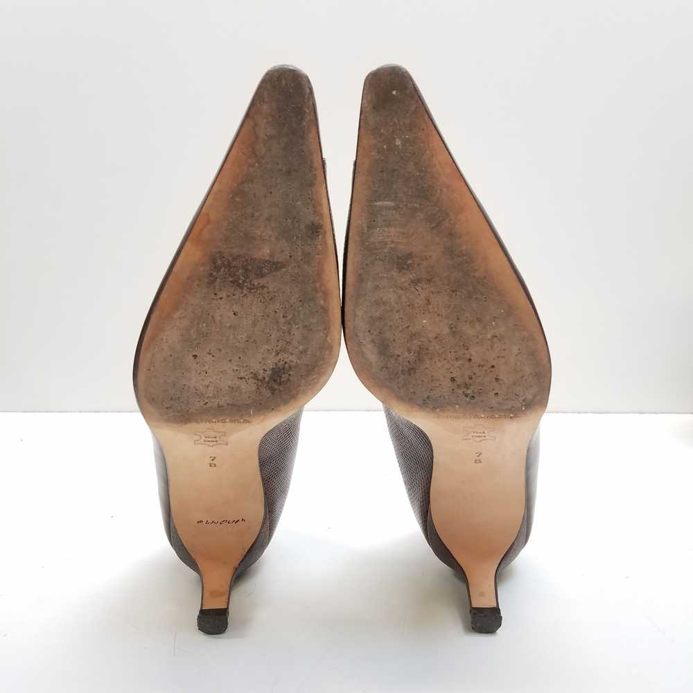 Amalfi Women's Brown Leather Heels Size 7 - image 6