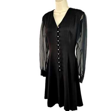 Vintage 70s Positively Ellen Little Black Dress VN