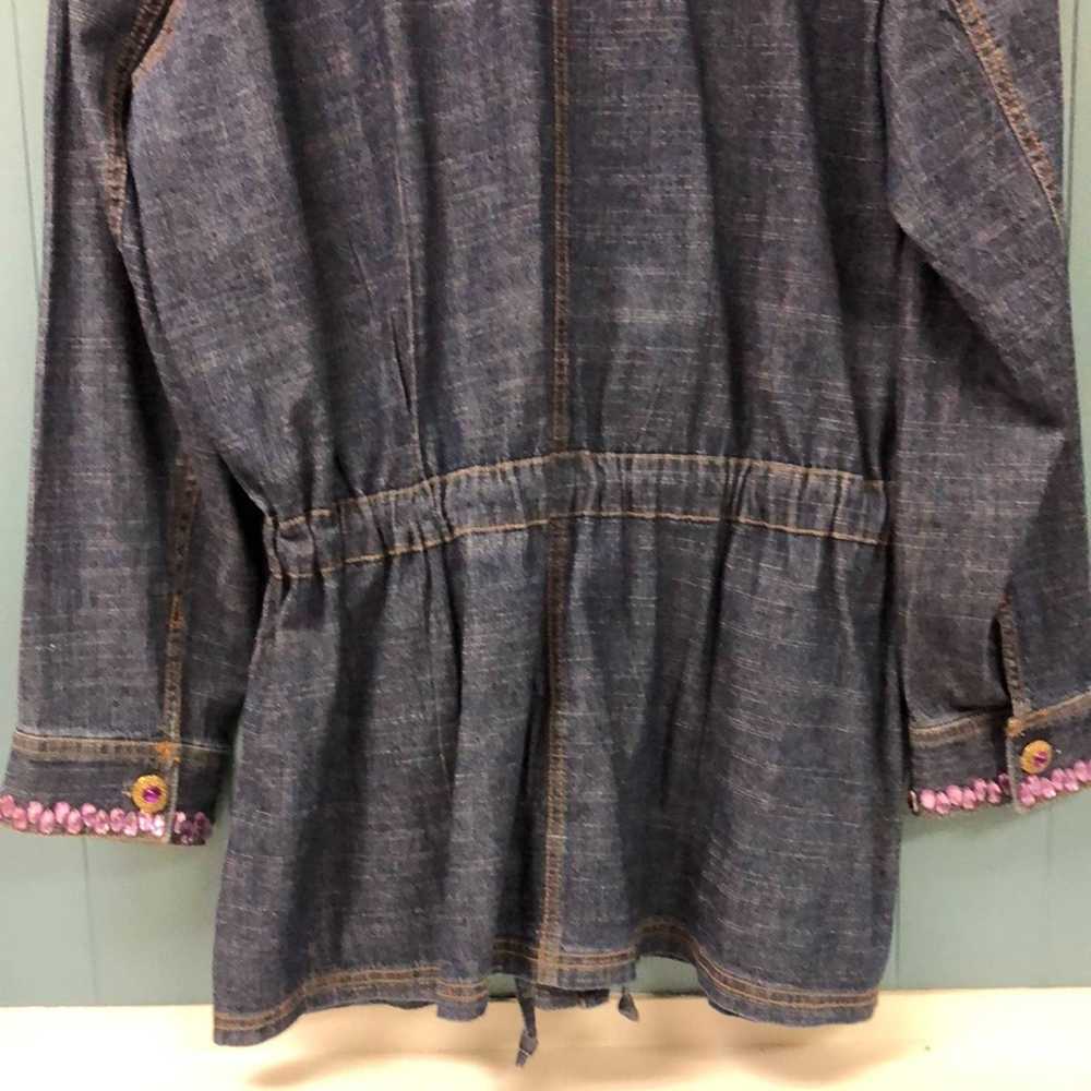 Vintage Denim & Co. 1x denim drawstring top shack… - image 9