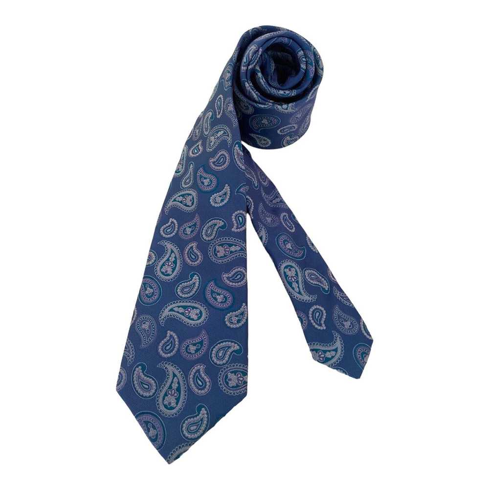Canali CANALI 1934 Current Paisley Silk Tie Italy… - image 2