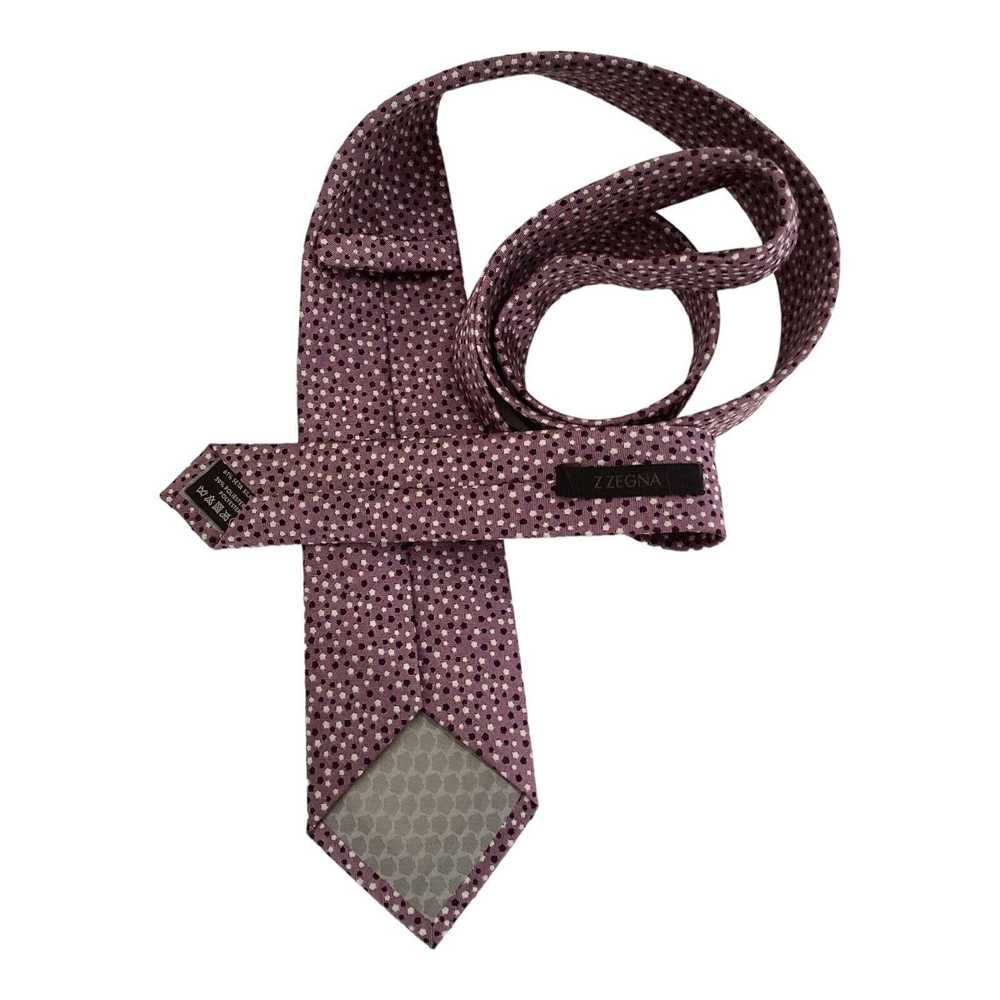 Z Zegna Z ZEGNA Geometric Silk Blend Tie Made In … - image 4