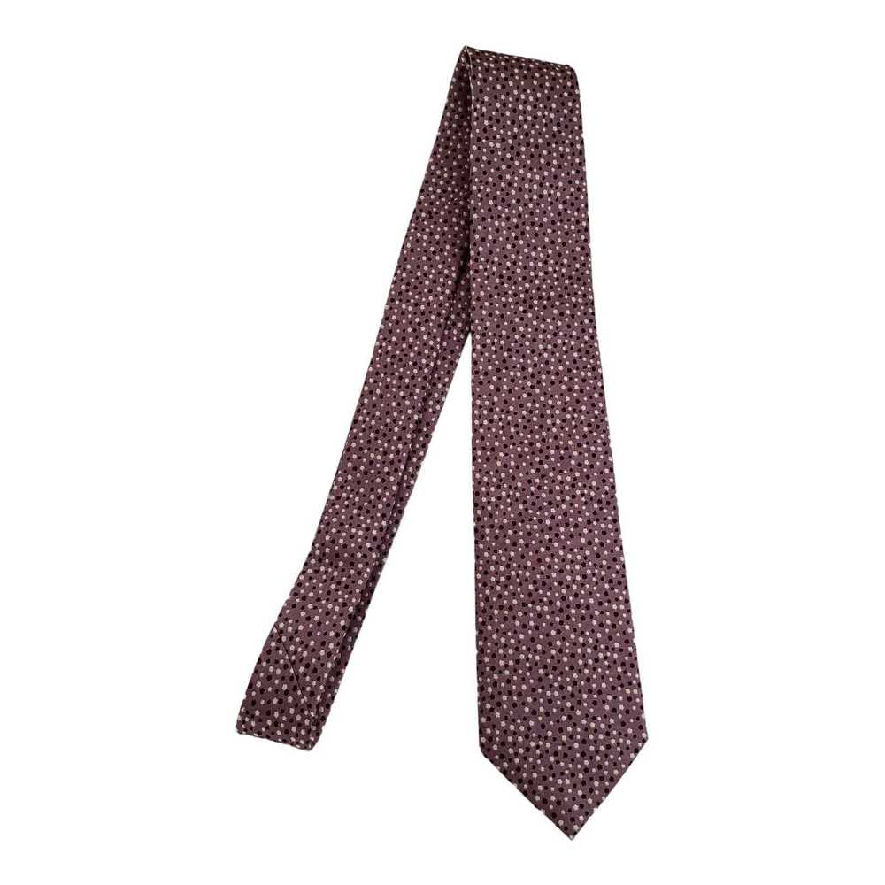 Z Zegna Z ZEGNA Geometric Silk Blend Tie Made In … - image 6