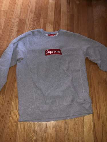 Supreme FW15 Box Logo Crewneck Crew Sweater XL Grey U… - Gem