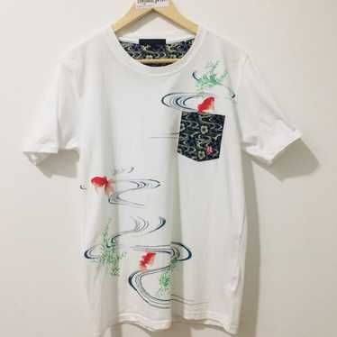 Floral Koi Carp Sukajan T-shirt  Fishing t shirts, Cotton tshirt, Mens  tshirts