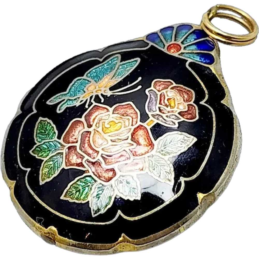 Vintage Cloisonne Pendant (A982) - image 1