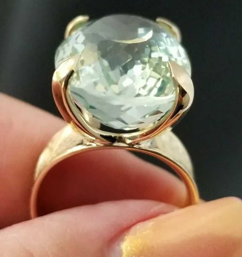 Aquamarine Ring in 18KT Yellow Gold ~  New Reduct… - image 5