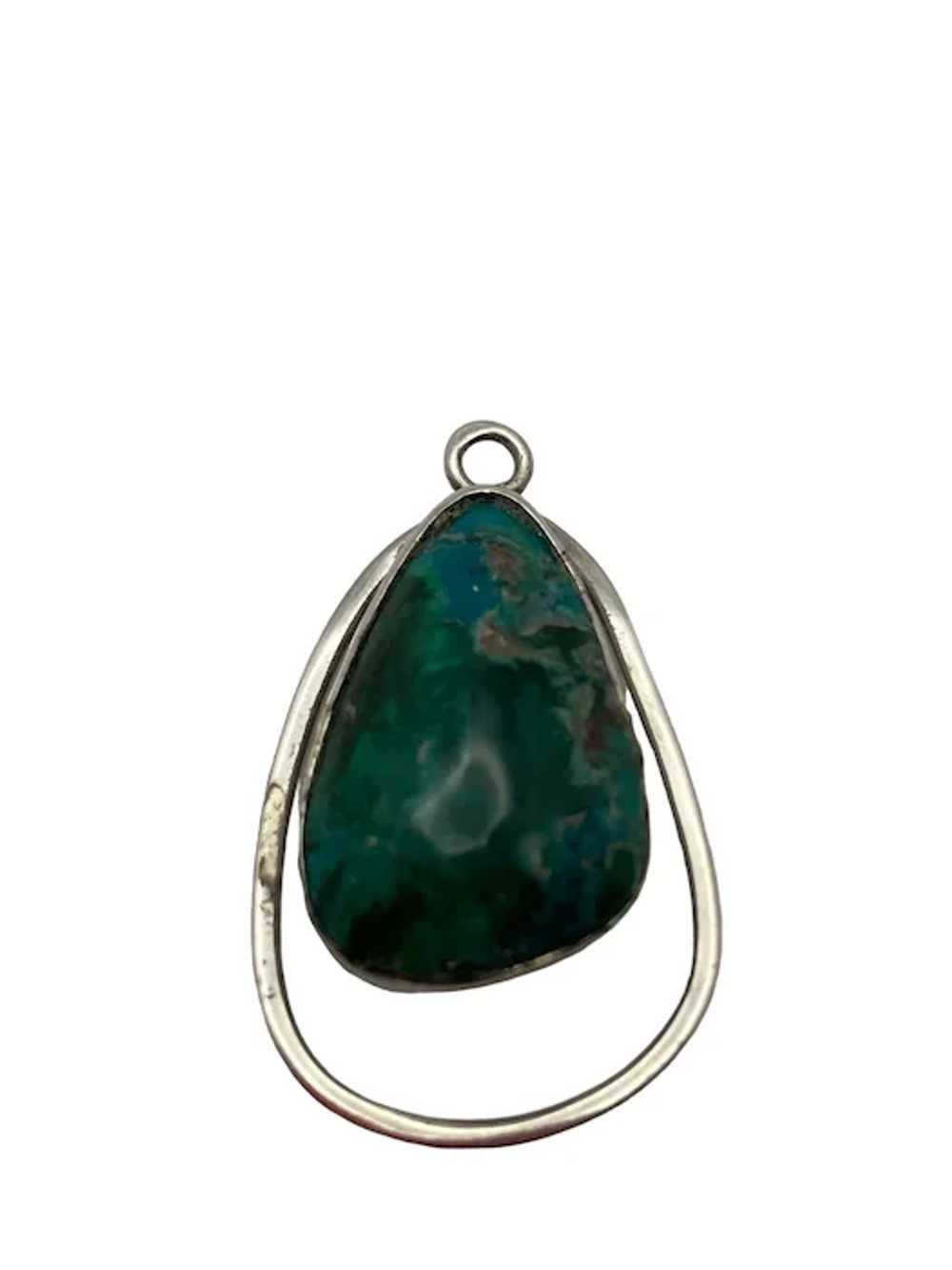 Israeli Sterling Silver and Chrysocolla Modernist… - image 3