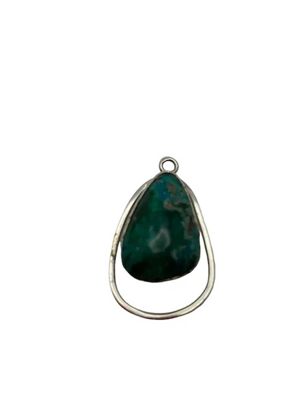 Israeli Sterling Silver and Chrysocolla Modernist… - image 4