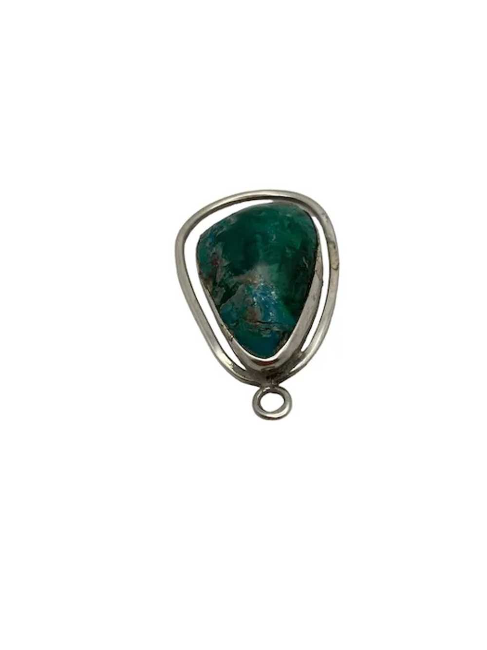 Israeli Sterling Silver and Chrysocolla Modernist… - image 5