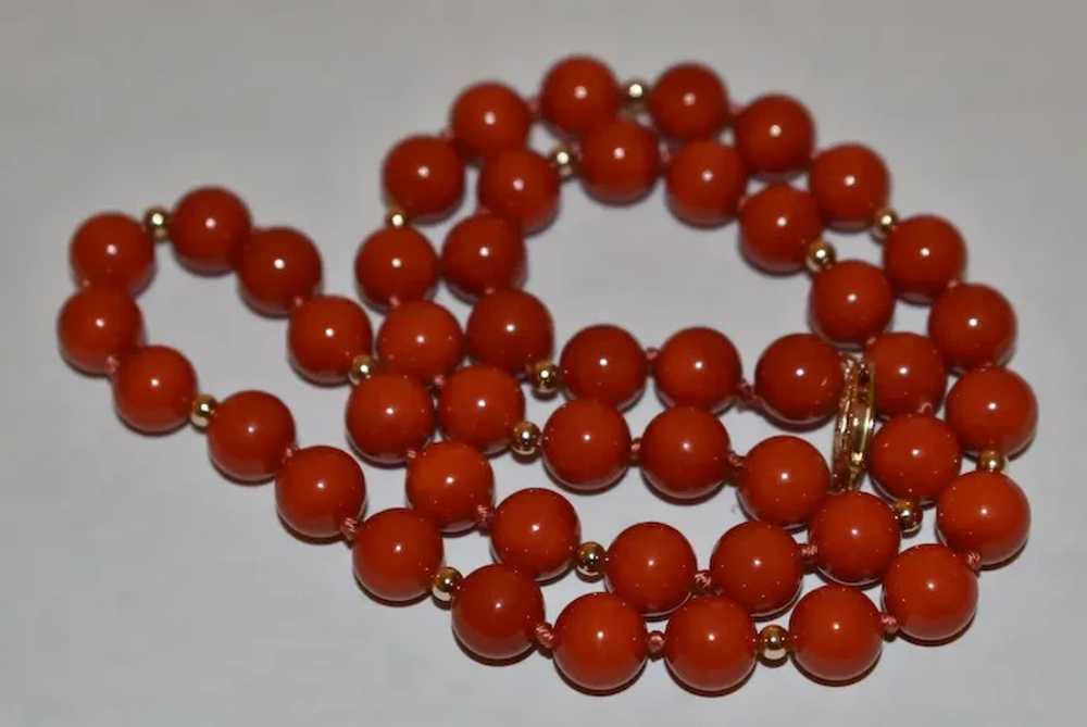 Bamboo Red Coral Necklace - image 10