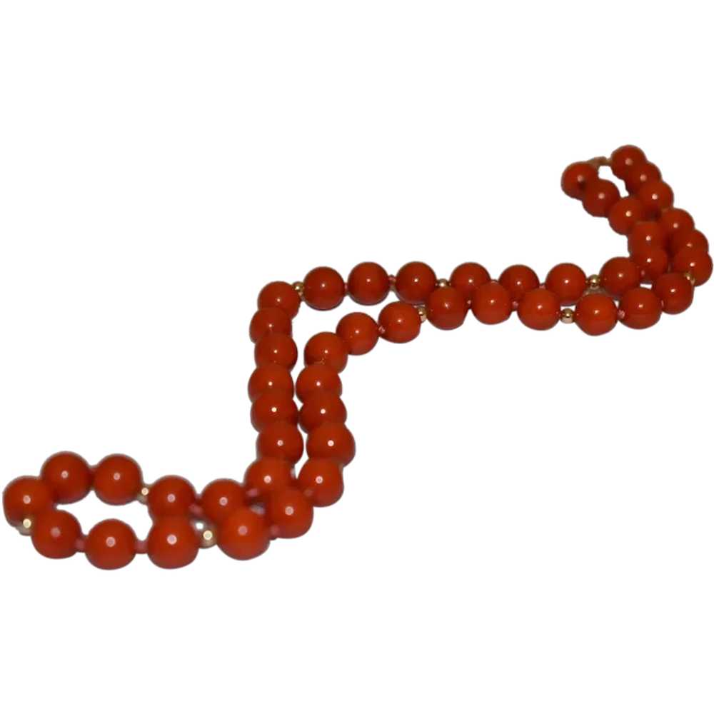 Bamboo Red Coral Necklace - image 1