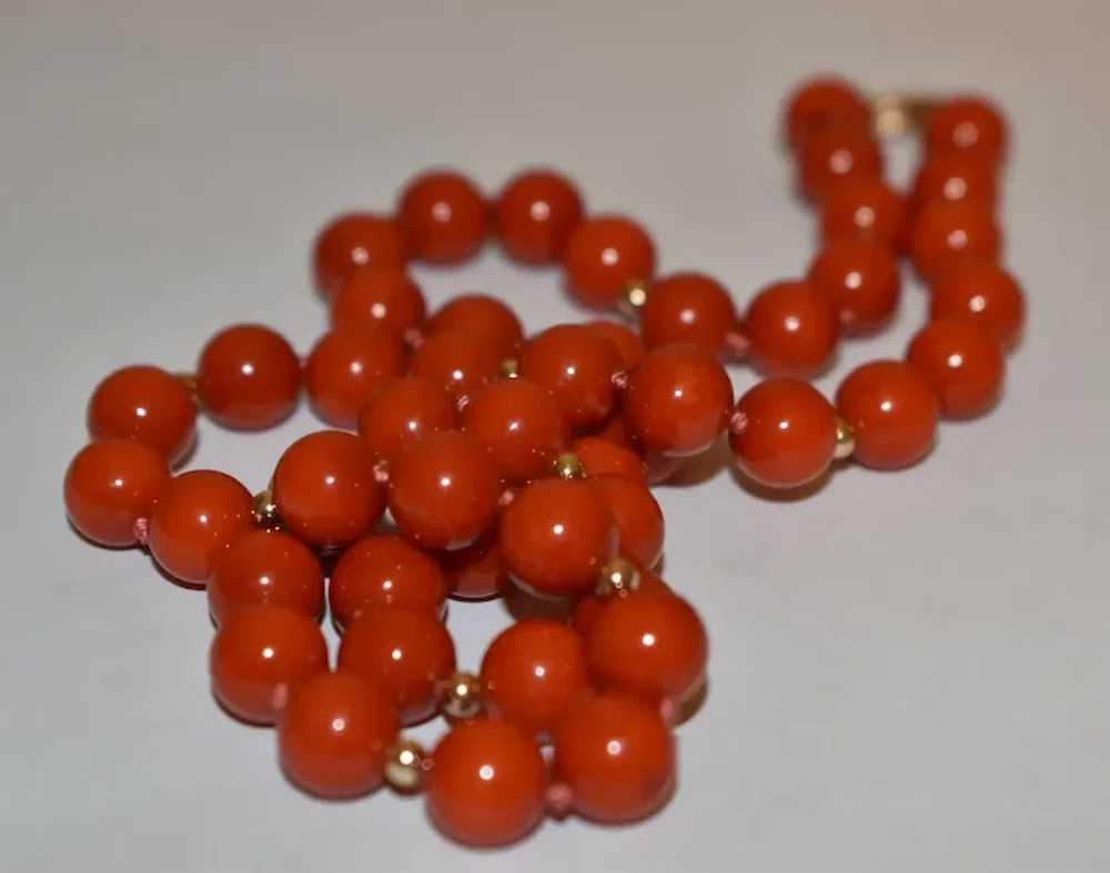 Bamboo Red Coral Necklace - image 3