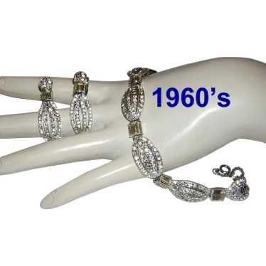 1960's IMPRESSIVE Designer Glitzy Rhinestones & B… - image 1