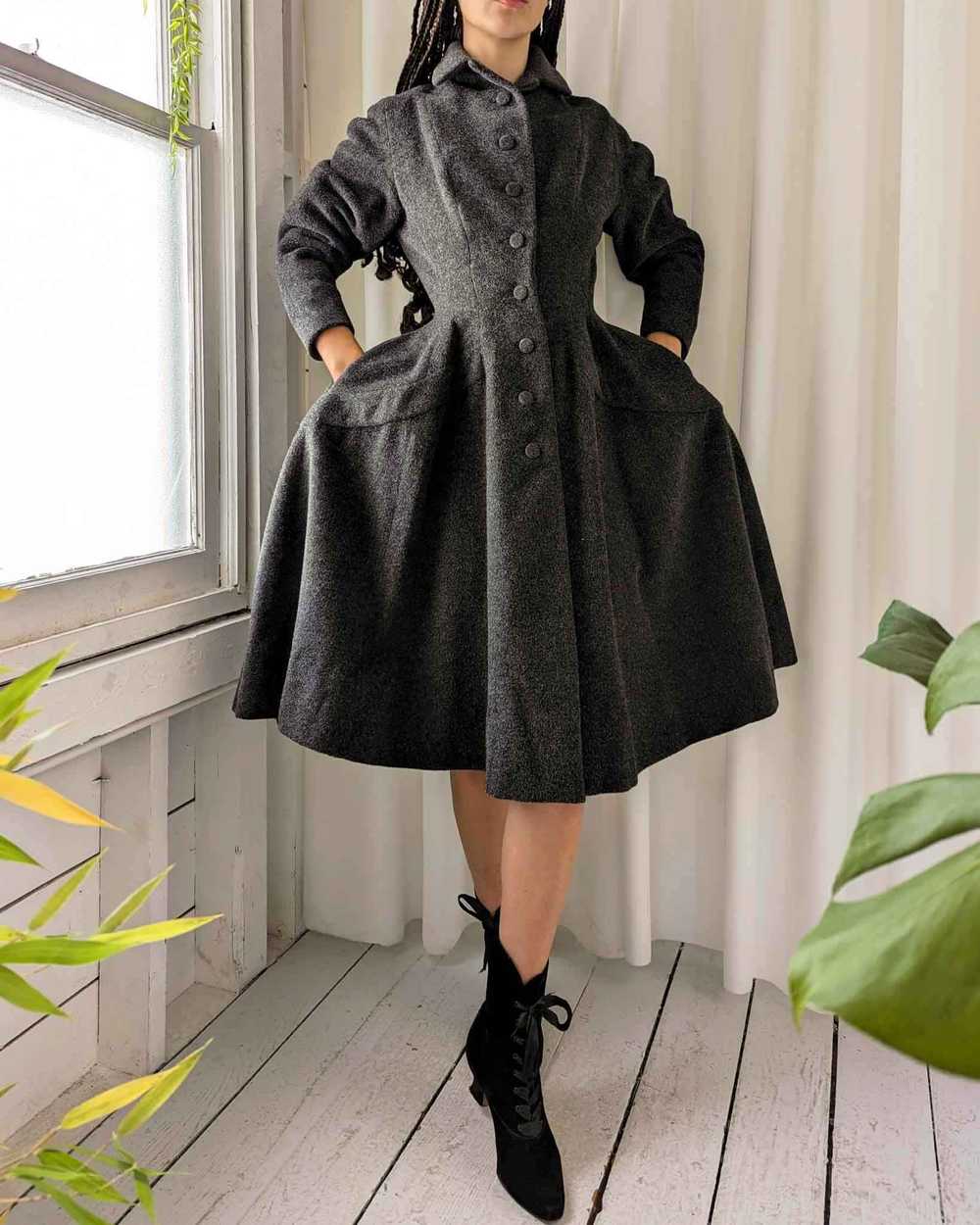 50s Lilli Ann Wool Princess Coat - image 3