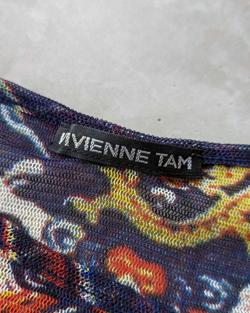 90s Vivienne Tam "Dragon Robes" Mesh Top - image 7