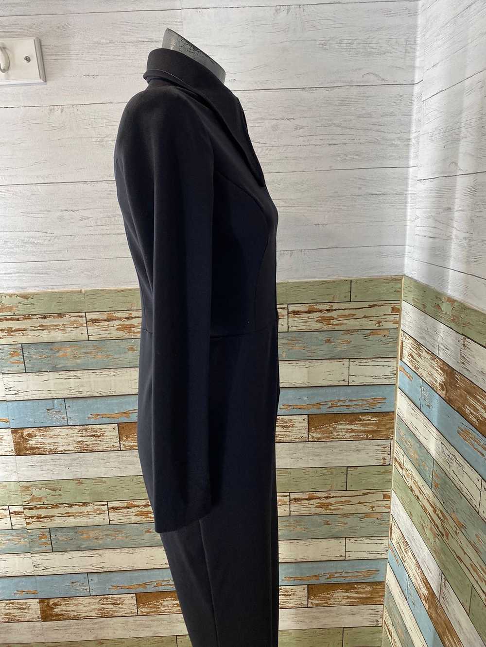 70’s Black Long Sleeve Zip Front Jumpsuit - image 8