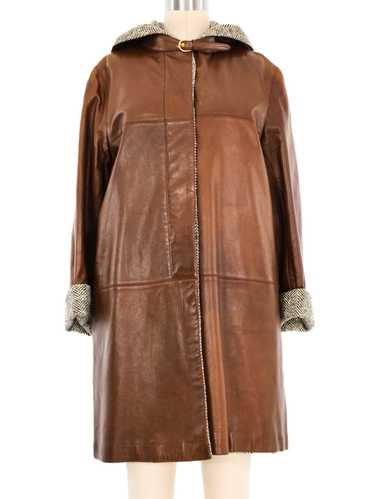 1970s Gucci Caramel Leather Coat - image 1