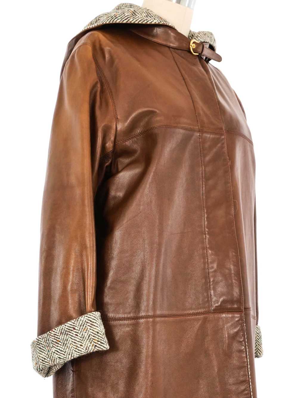 1970s Gucci Caramel Leather Coat - image 2