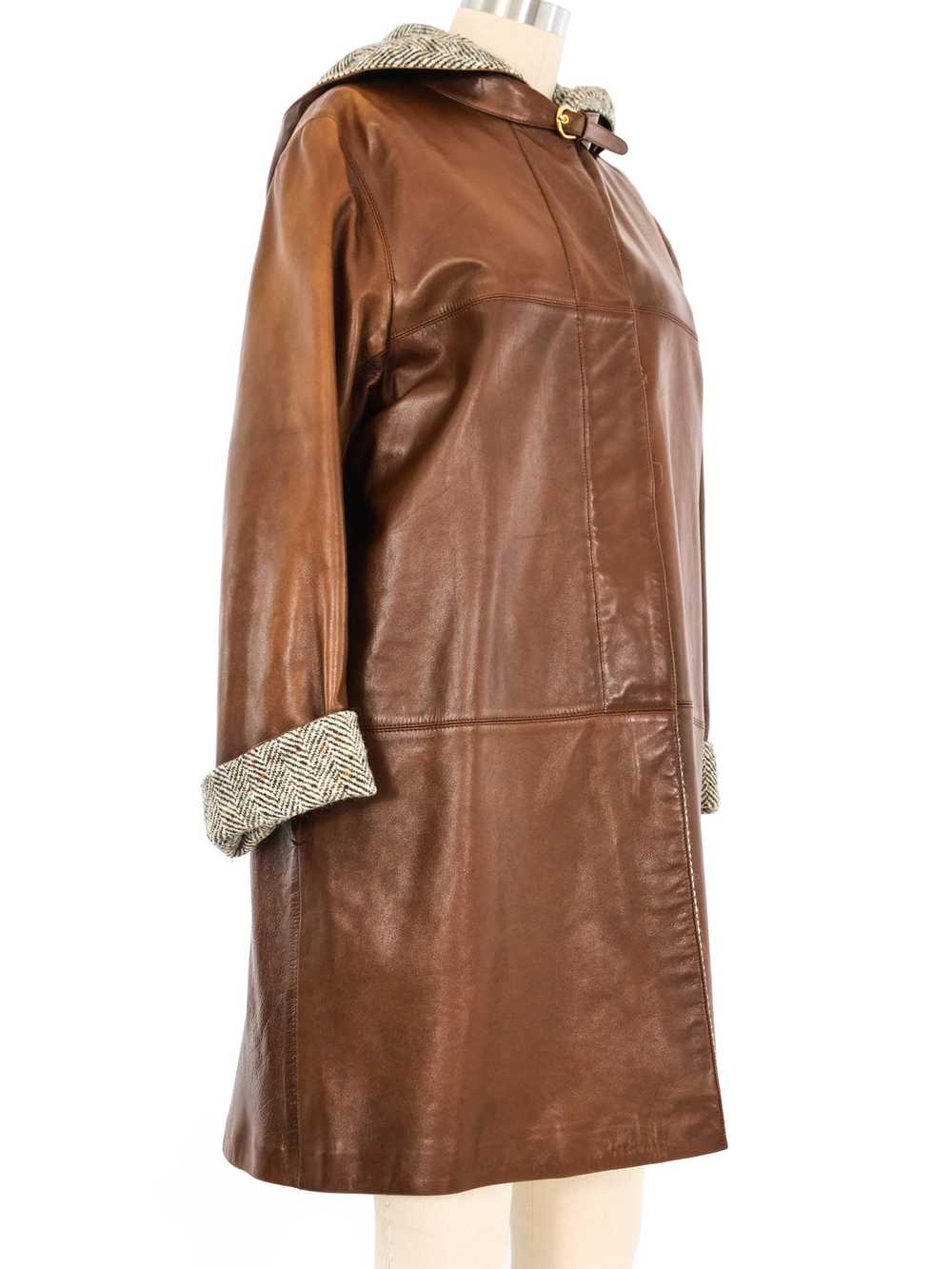 1970s Gucci Caramel Leather Coat - image 3