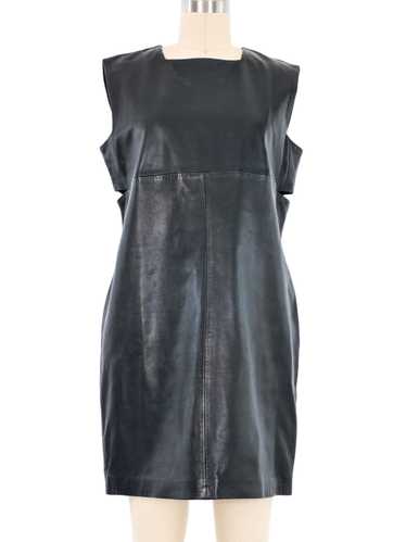 Gianni Versace Leather Cut Out Mini Dress