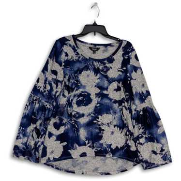 Simply Vera Vera Wang Womens Blue Floral Long Bel… - image 1