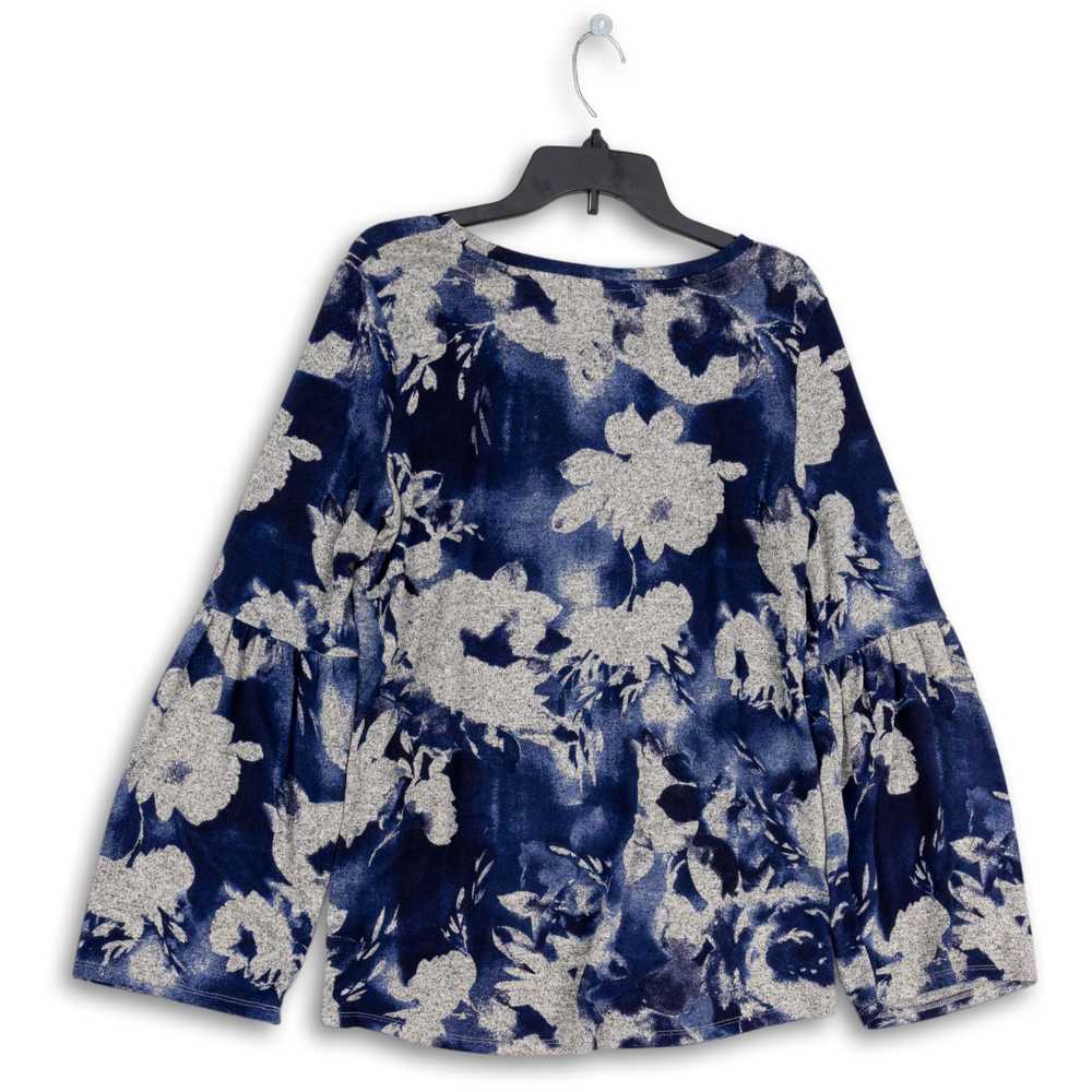 Simply Vera Vera Wang Womens Blue Floral Long Bel… - image 2