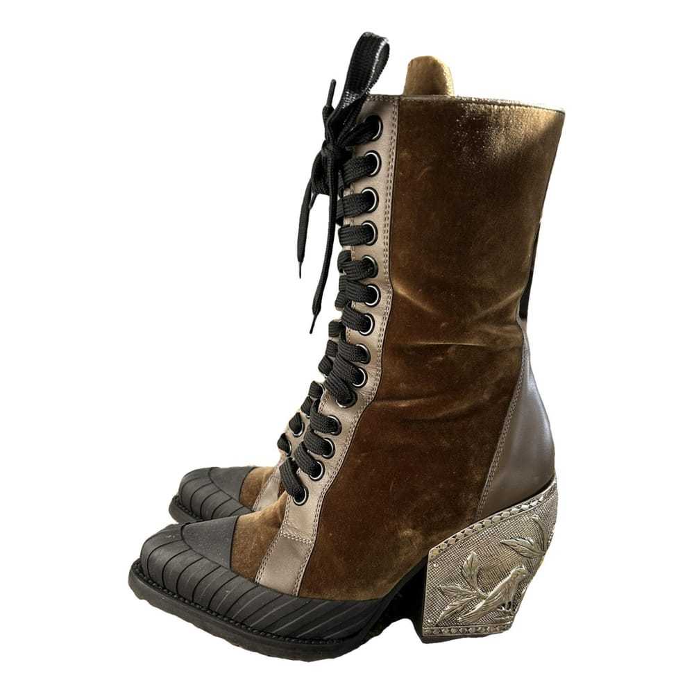 Chloé Rylee velvet lace up boots - image 1