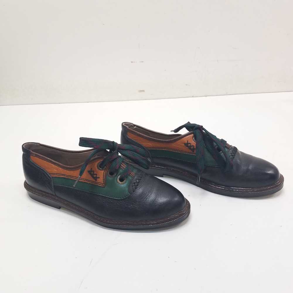 The Leather Goods Black/Green/Brown Men sz 6.5 - image 3