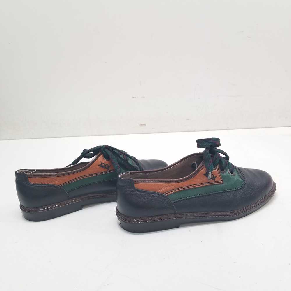 The Leather Goods Black/Green/Brown Men sz 6.5 - image 4