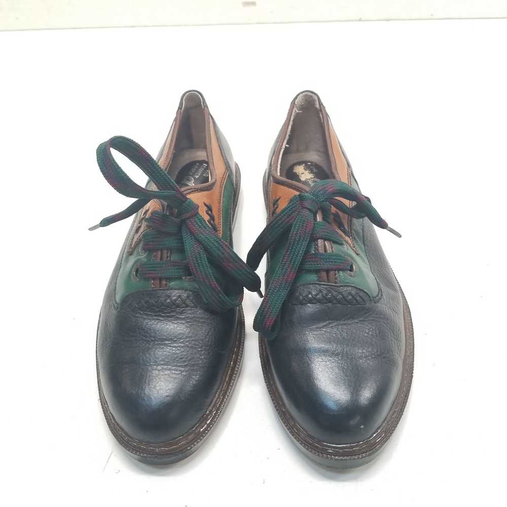 The Leather Goods Black/Green/Brown Men sz 6.5 - image 5