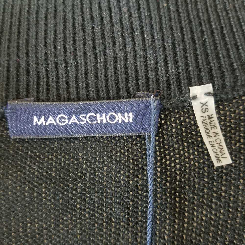 Magaschoni Women Black Long Sleeve Vneck Beaded M… - image 3