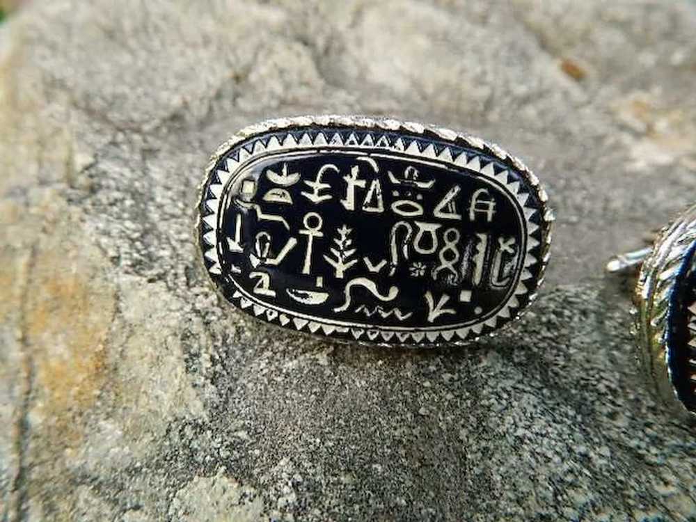 Amazing Vintage Egyptian Revival Mid-Century Cuff… - image 1