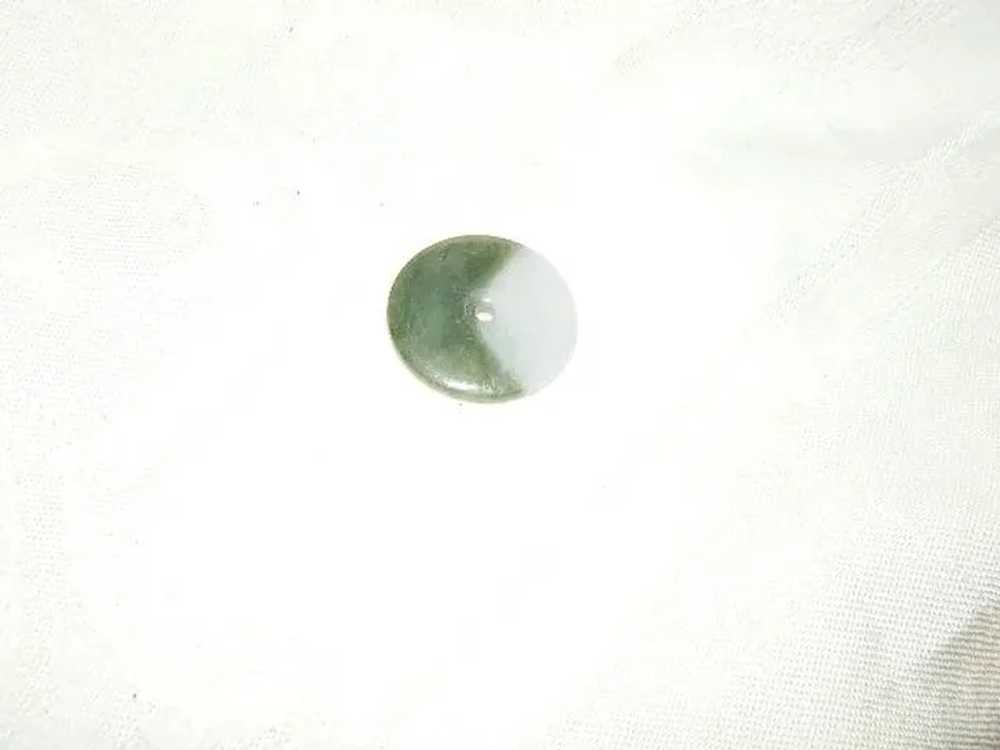 Moss in Snow Jade Disk Bead Pendant - image 4