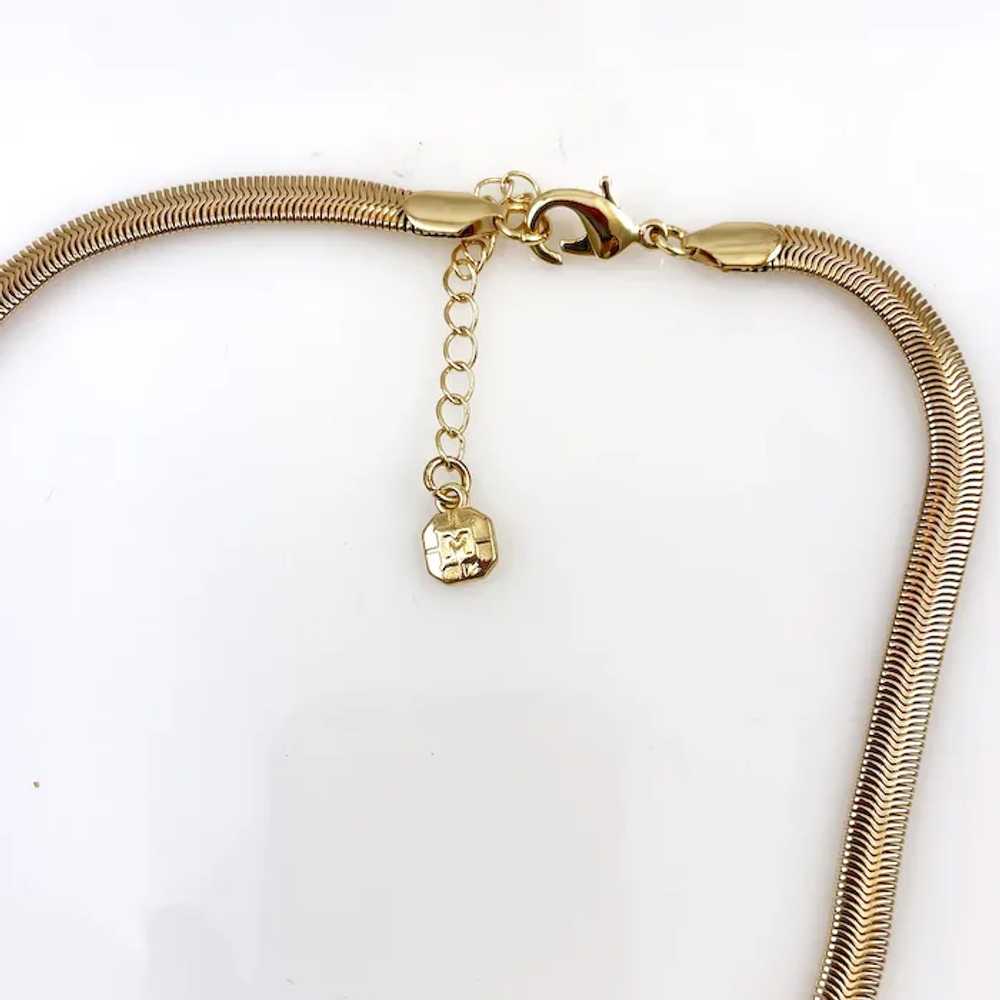 Monet Flat Snake Gold & Silver Tone Necklace NWT - image 5