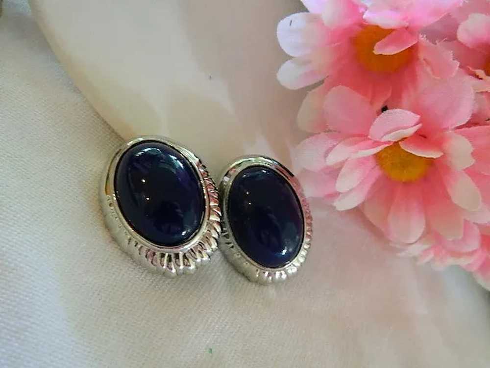 Super Park Lane Midnight Blue Cab Earrings - image 1