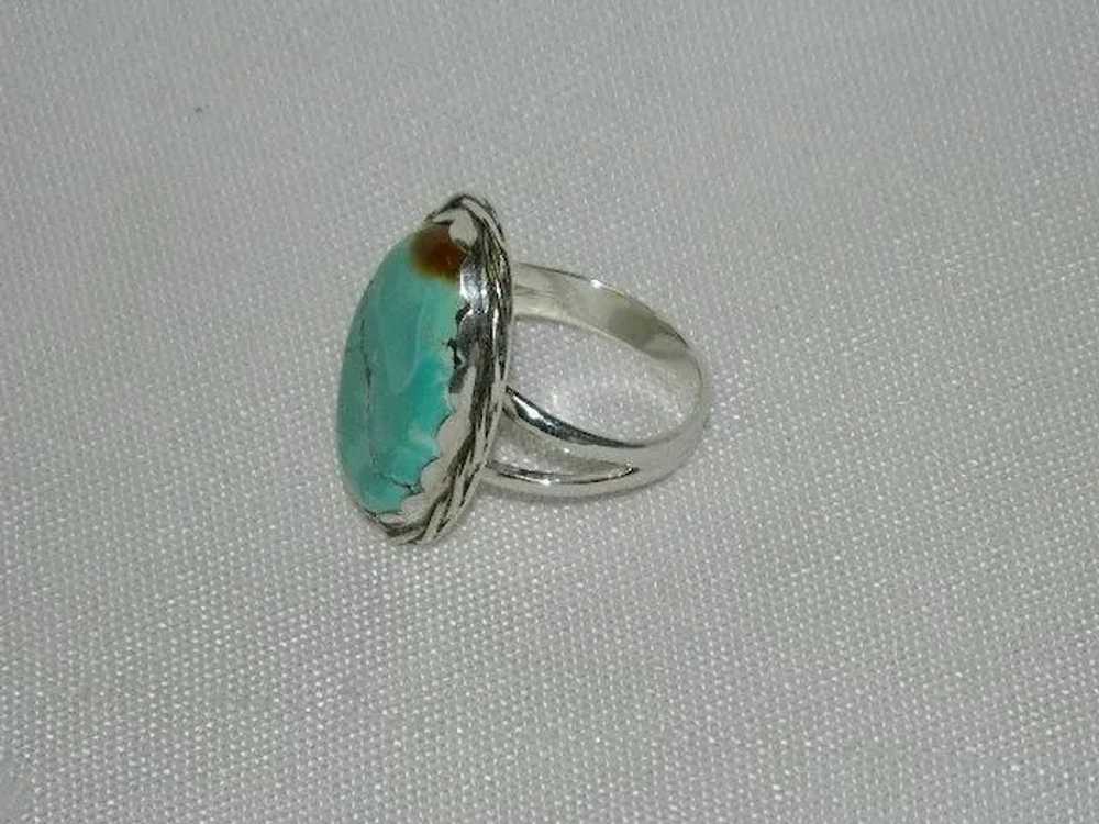 Amazing 40ct Spiderweb Turquoise Sterling Silver … - image 2