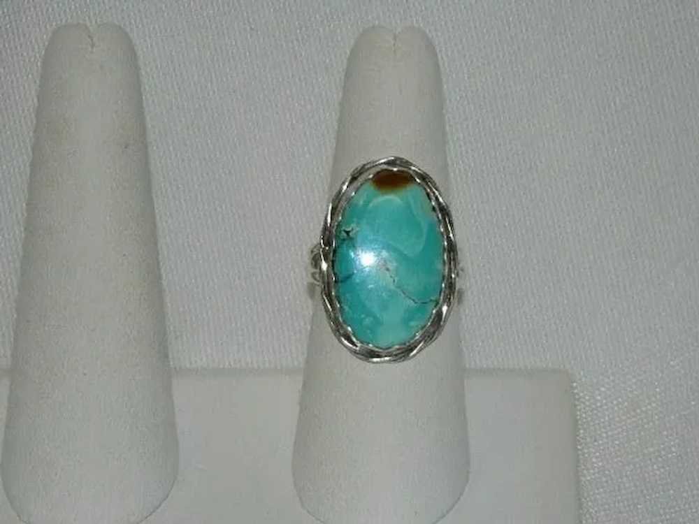 Amazing 40ct Spiderweb Turquoise Sterling Silver … - image 4