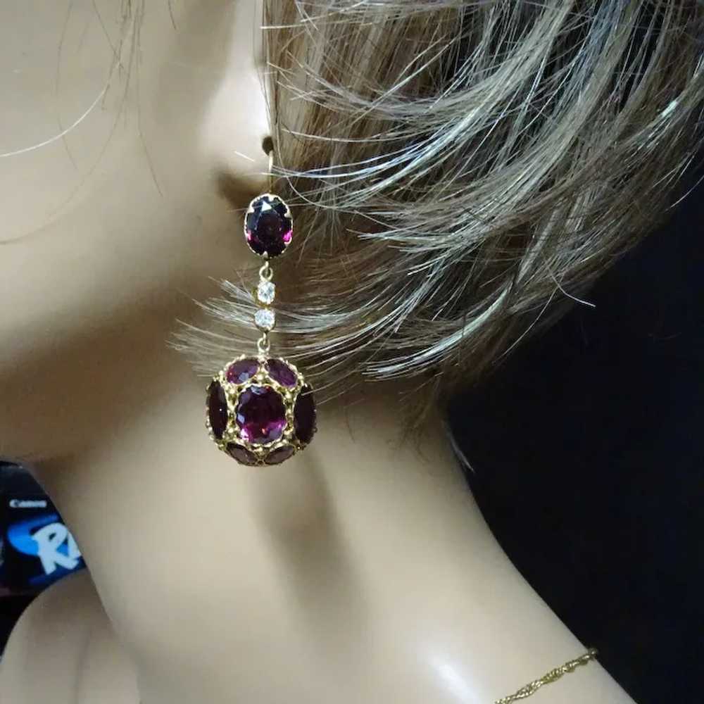 Antique Victorian earrings dangle ear pendants go… - image 11